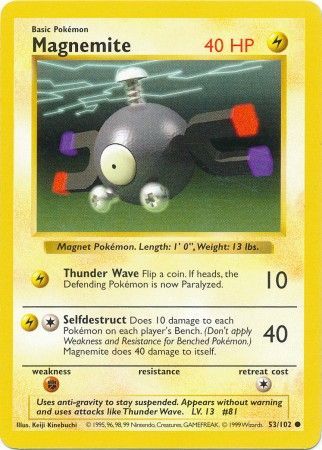 Magnemite (53/102) [Base Set Shadowless Unlimited] | Mindsight Gaming