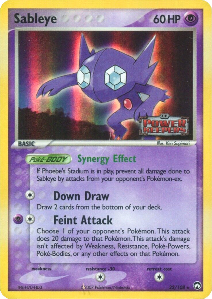 Sableye (22/108) (Stamped) [EX: Power Keepers] | Mindsight Gaming