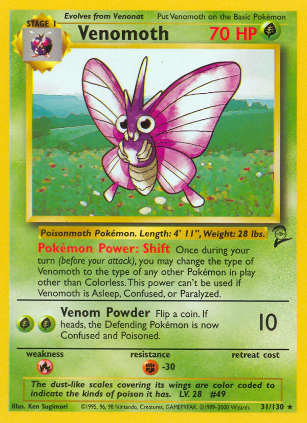 Venomoth (31/130) [Base Set 2] | Mindsight Gaming