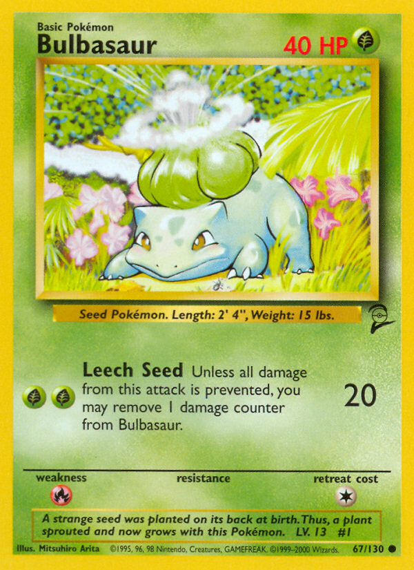 Bulbasaur (67/130) [Base Set 2] | Mindsight Gaming