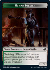 Human (001) // Human Soldier Double-sided Token [Innistrad: Crimson Vow Tokens] | Mindsight Gaming