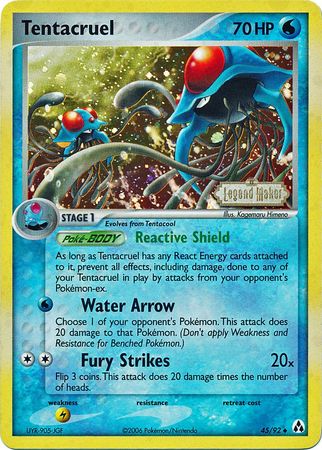 Tentacruel (45/92) (Stamped) [EX: Legend Maker] | Mindsight Gaming