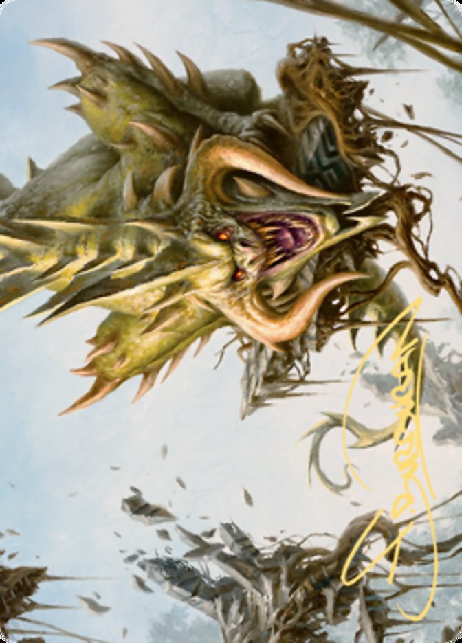 Canopy Baloth Art Card (Gold-Stamped Signature) [Zendikar Rising Art Series] | Mindsight Gaming