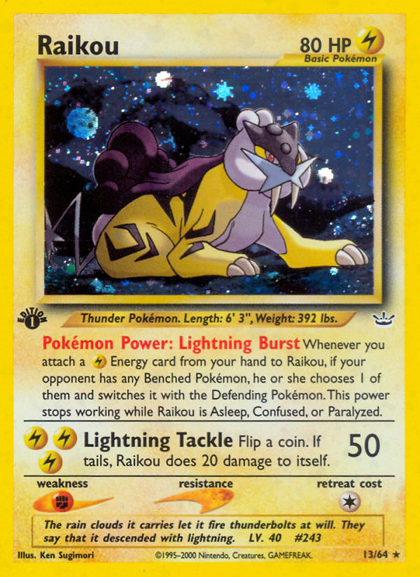 Raikou (13/64) [Neo Revelation 1st Edition] | Mindsight Gaming