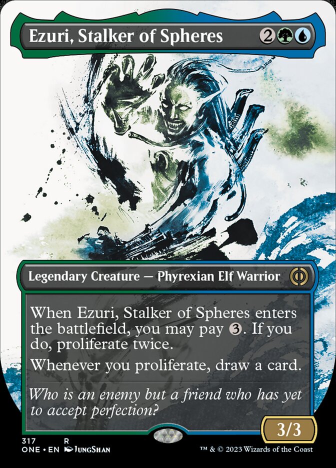 Ezuri, Stalker of Spheres (Borderless Ichor) [Phyrexia: All Will Be One] | Mindsight Gaming