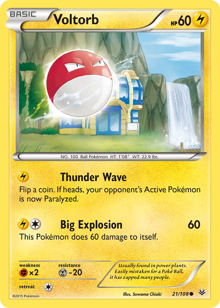 Voltorb (21/108) [XY: Roaring Skies] | Mindsight Gaming