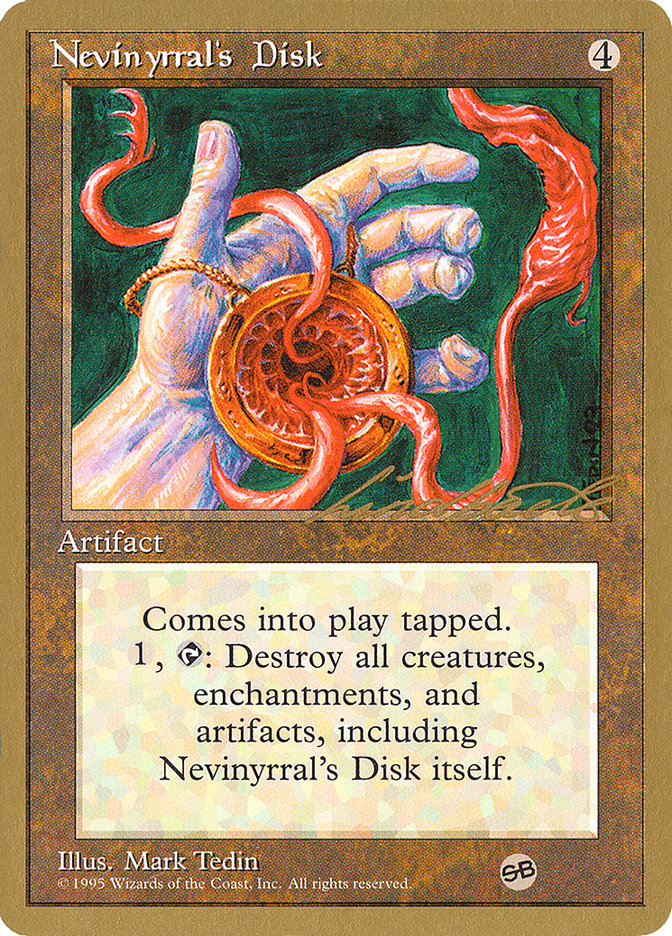 Nevinyrral's Disk (Leon Lindback) (SB) [Pro Tour Collector Set] | Mindsight Gaming