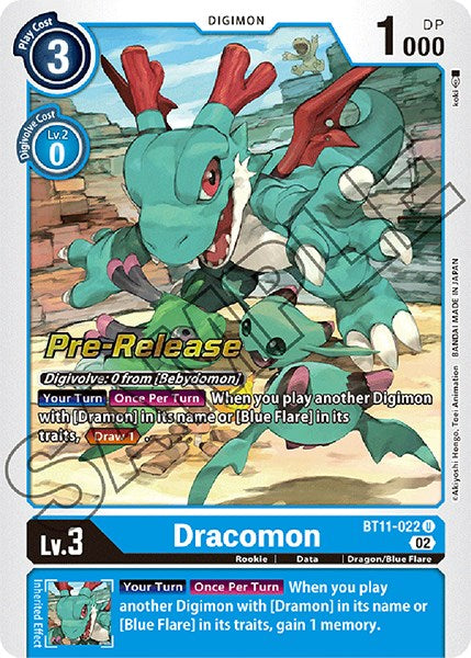 Dracomon [BT11-022] [Dimensional Phase Pre-Release Promos] | Mindsight Gaming