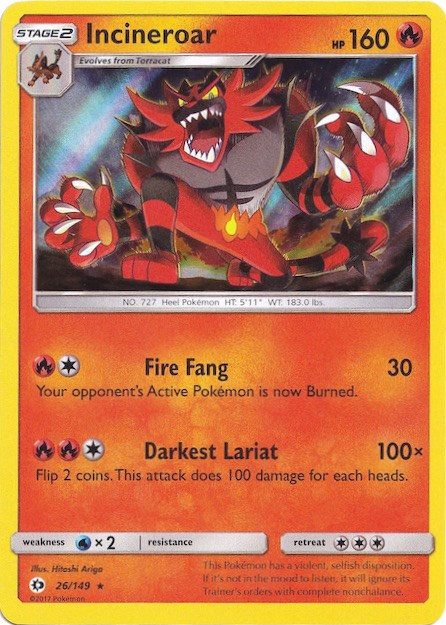 Incineroar (26/149) (Water Web Holo) [Sun & Moon: Base Set] | Mindsight Gaming