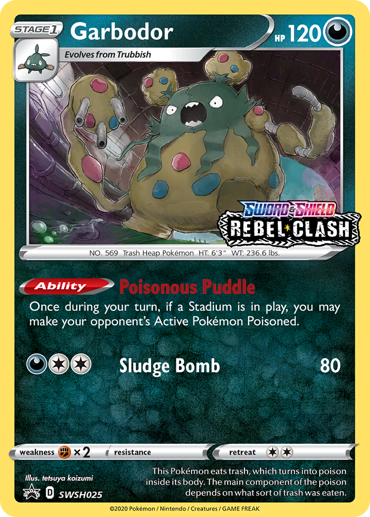 Garbodor (SWSH025) (Prerelease Promo) [Sword & Shield: Black Star Promos] | Mindsight Gaming