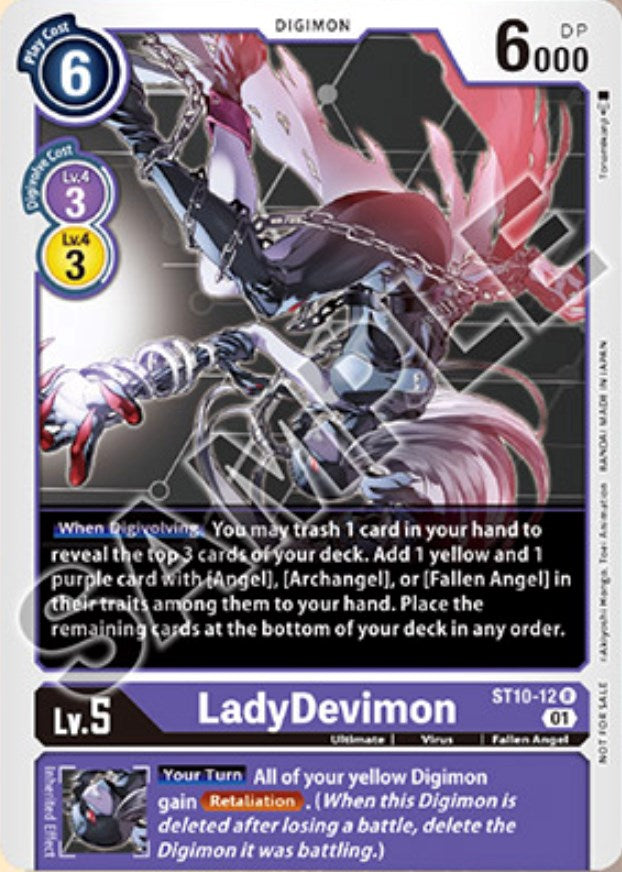 LadyDevimon [ST10-12] (Tamer Goods Set Angewomon & LadyDevimon) [Starter Deck: Parallel World Tactician Promos] | Mindsight Gaming