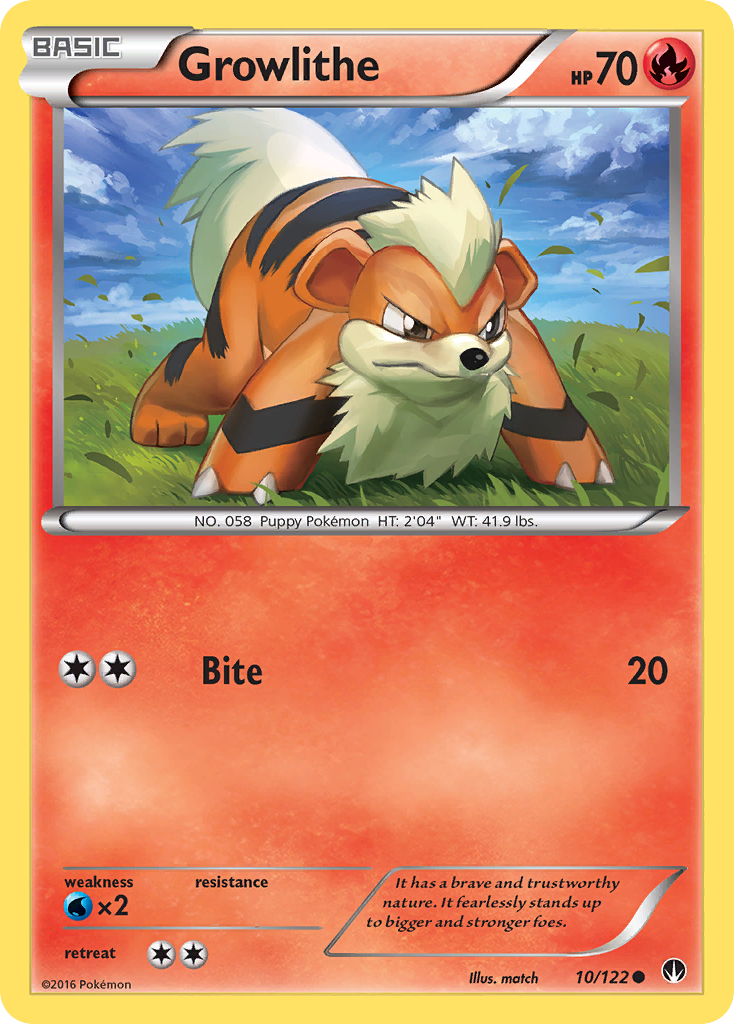 Growlithe (10/122) [XY: BREAKpoint] | Mindsight Gaming