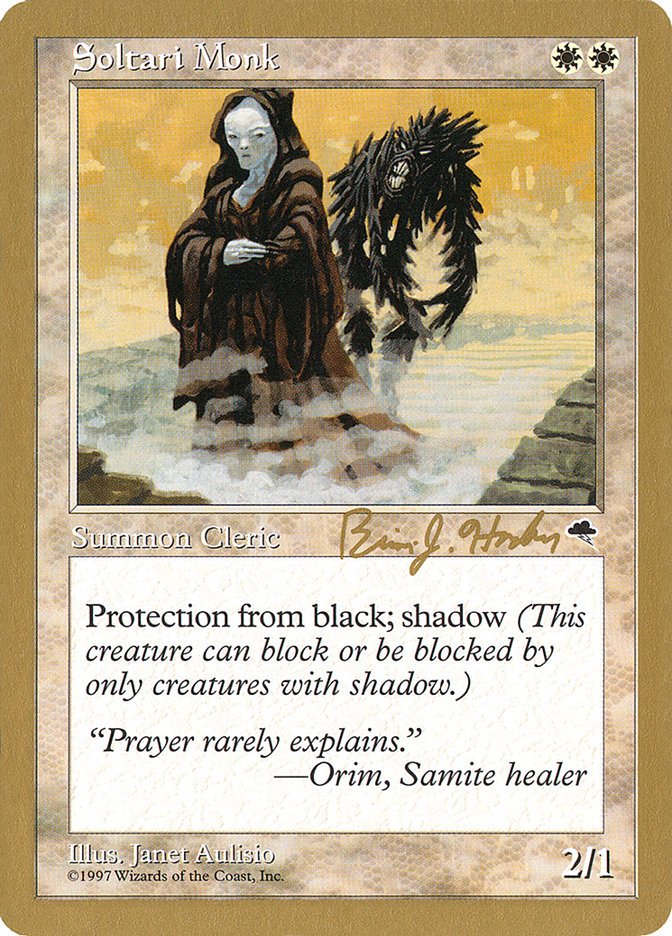 Soltari Monk (Brian Hacker) [World Championship Decks 1998] | Mindsight Gaming