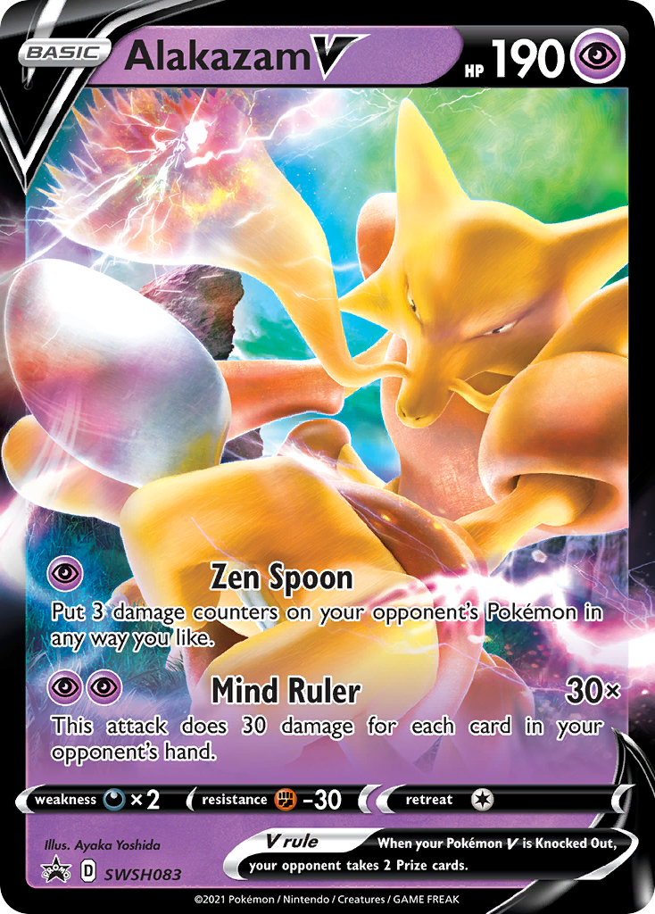 Alakazam V (SWSH083) (Jumbo Card) [Sword & Shield: Black Star Promos] | Mindsight Gaming