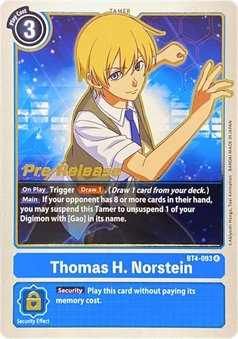 Thomas H. Norstein [BT4-093] [Great Legend Pre-Release Promos] | Mindsight Gaming