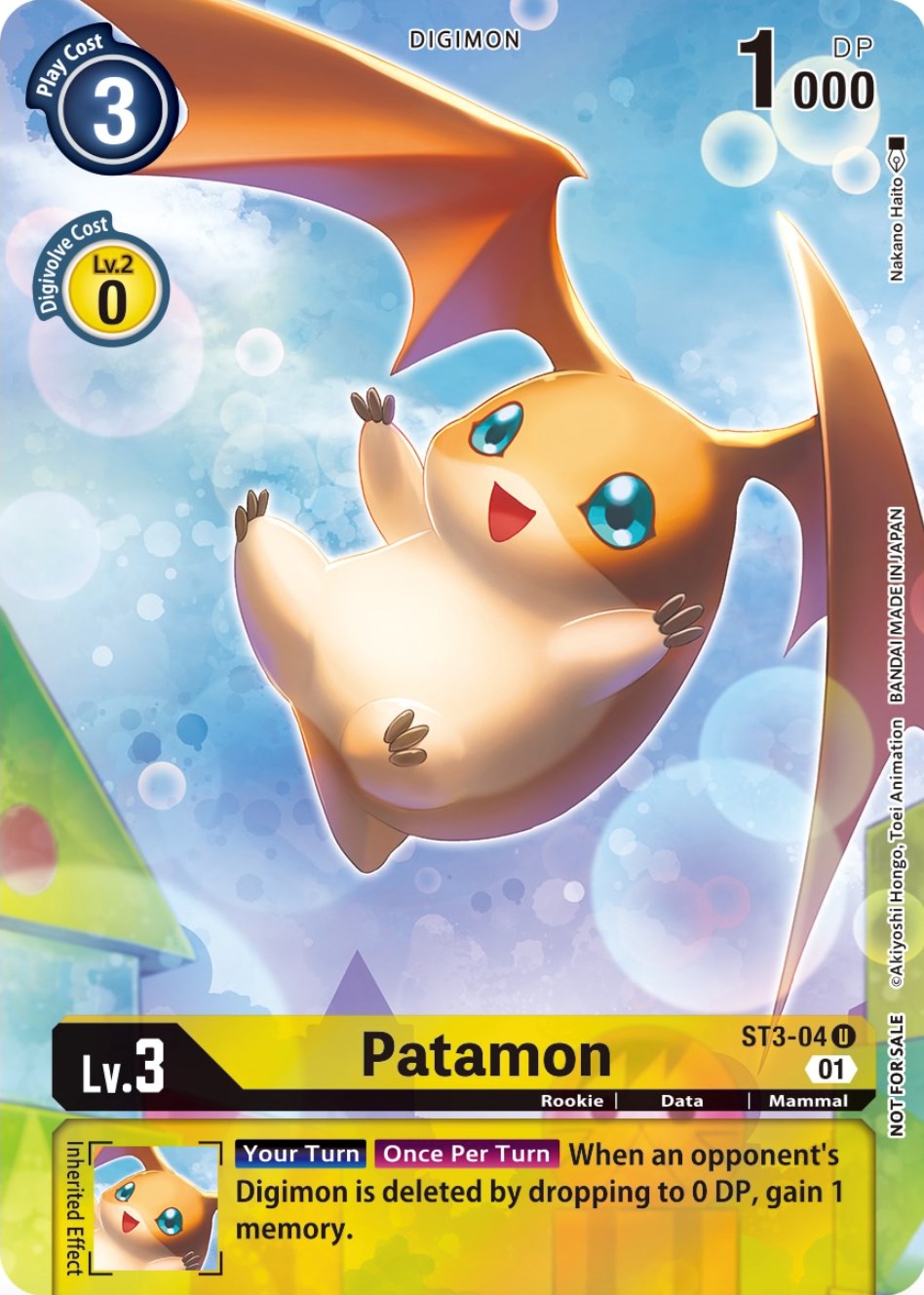 Patamon [ST3-04] (Official Tournament Pack Vol.9) [Starter Deck: Heaven's Yellow Promos] | Mindsight Gaming