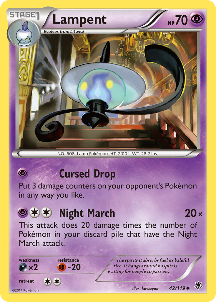 Lampent (42/119) [XY: Phantom Forces] | Mindsight Gaming