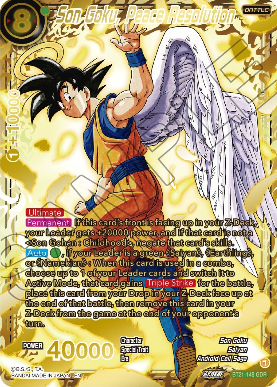 Son Goku, Peace Resolution (God Rare) (BT21-148) [Wild Resurgence] | Mindsight Gaming