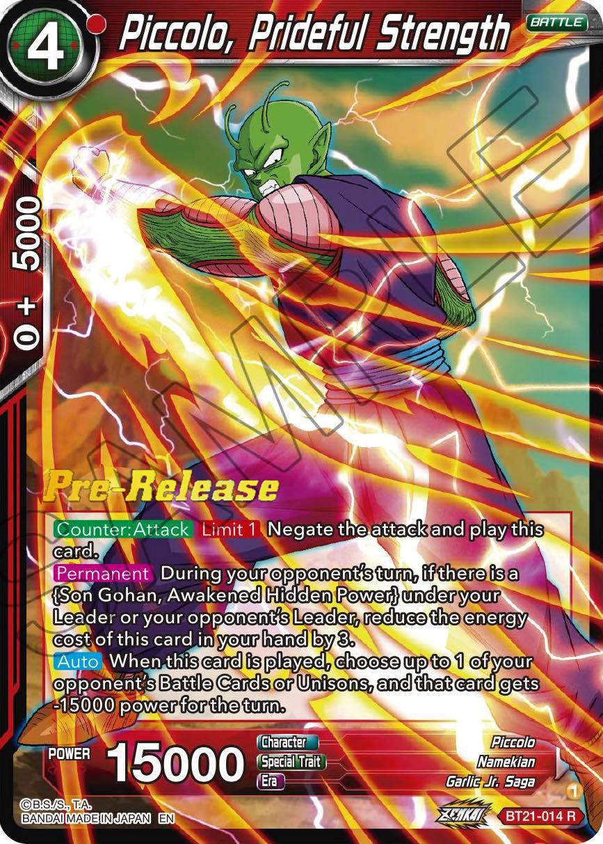 Piccolo, Prideful Strength (BT21-014) [Wild Resurgence Pre-Release Cards] | Mindsight Gaming