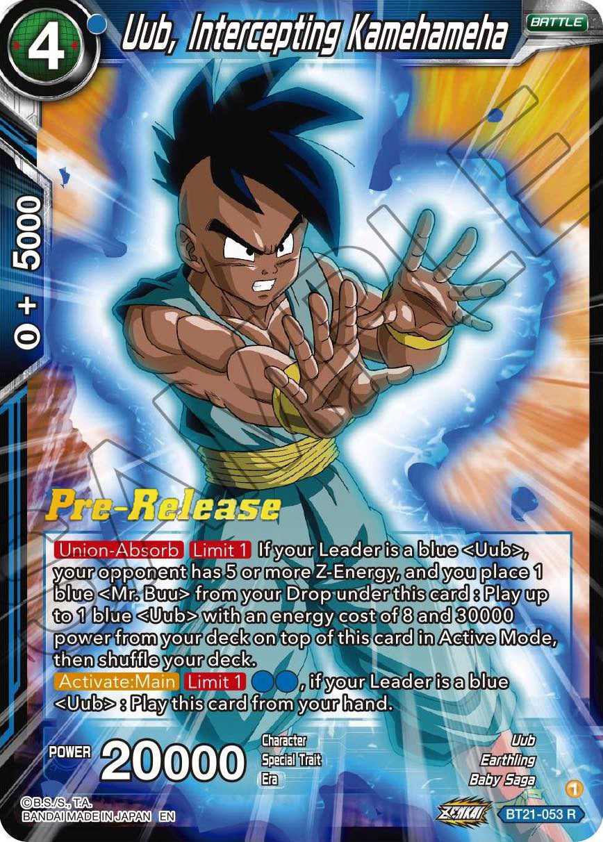 Uub, Intercepting Kamehameha (BT21-053) [Wild Resurgence Pre-Release Cards] | Mindsight Gaming