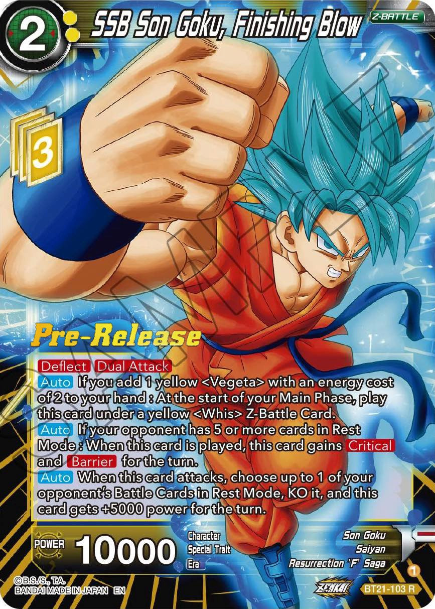 SSB Son Goku, Finishing Blow (BT21-103) [Wild Resurgence Pre-Release Cards] | Mindsight Gaming