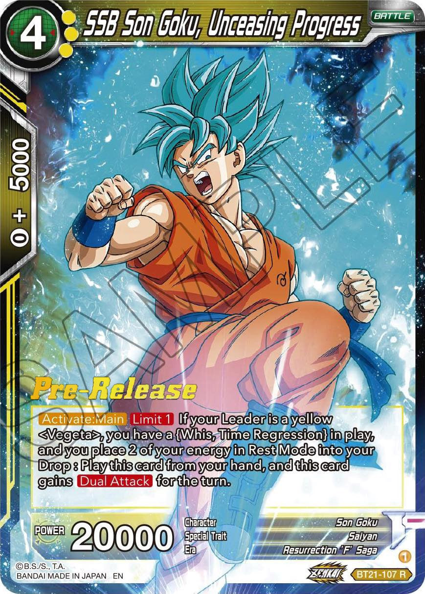 SSB Son Goku, Unceasing Progress (BT21-107) [Wild Resurgence Pre-Release Cards] | Mindsight Gaming