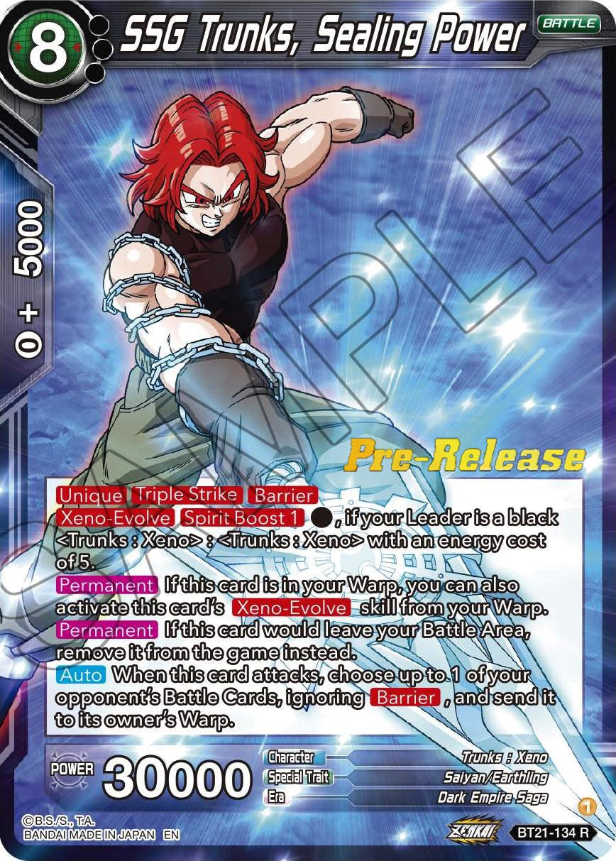 SSG Trunks, Sealing Power (BT21-134) [Wild Resurgence Pre-Release Cards] | Mindsight Gaming