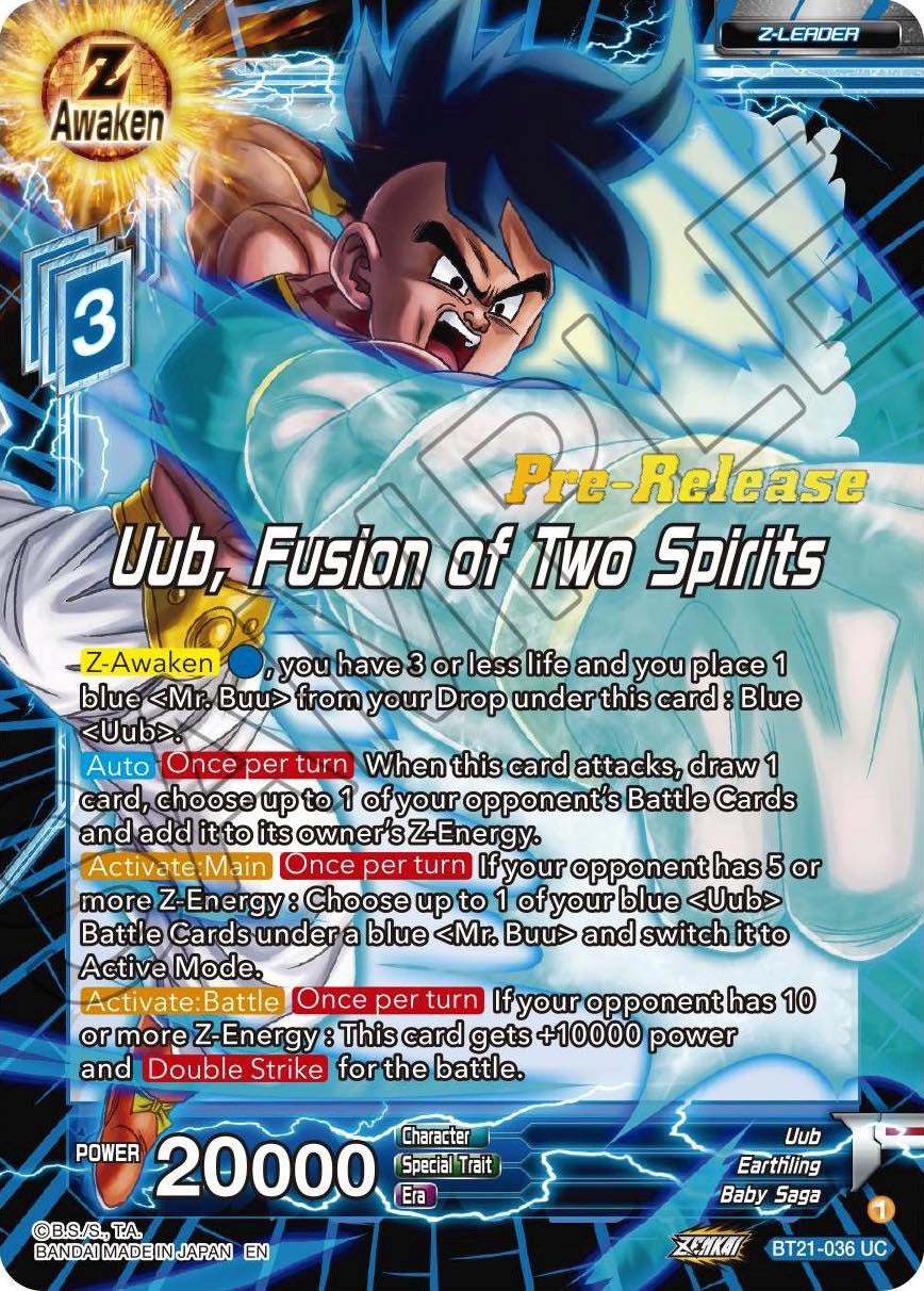 Uub, Fusion of Two Spirits (BT21-036) [Wild Resurgence Pre-Release Cards] | Mindsight Gaming