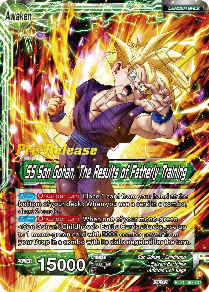 Son Gohan // SS Son Gohan, The Results of Fatherly Training (BT21-067) [Wild Resurgence Pre-Release Cards] | Mindsight Gaming