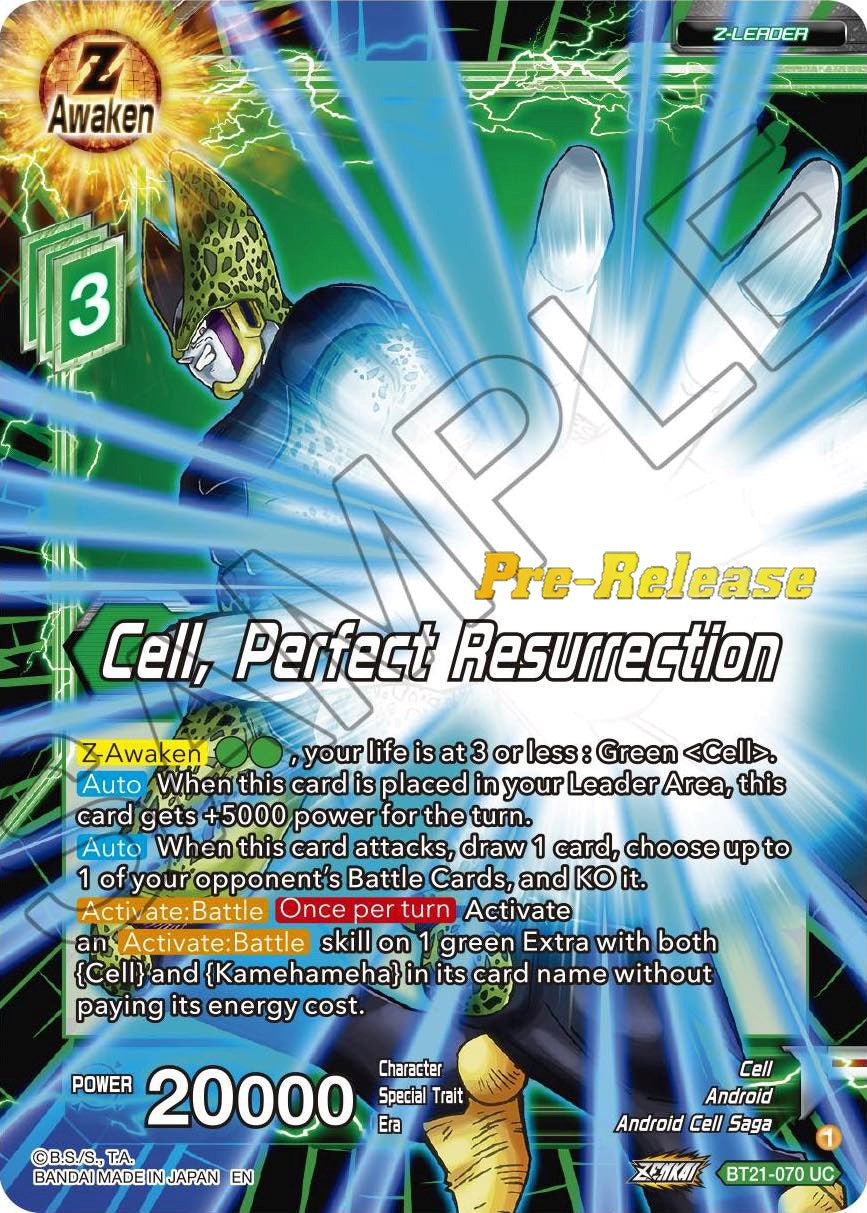 Cell, Perfect Resurrection (BT21-070) [Wild Resurgence Pre-Release Cards] | Mindsight Gaming