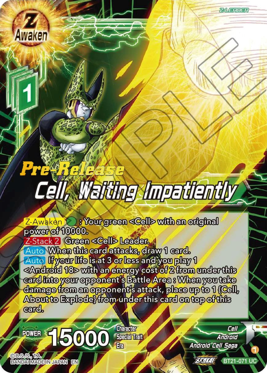 Cell, Waiting Impatiently (BT21-071) [Wild Resurgence Pre-Release Cards] | Mindsight Gaming