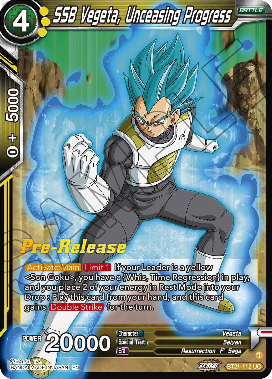 SSB Vegeta, Unceasing Progress (BT21-112) [Wild Resurgence Pre-Release Cards] | Mindsight Gaming