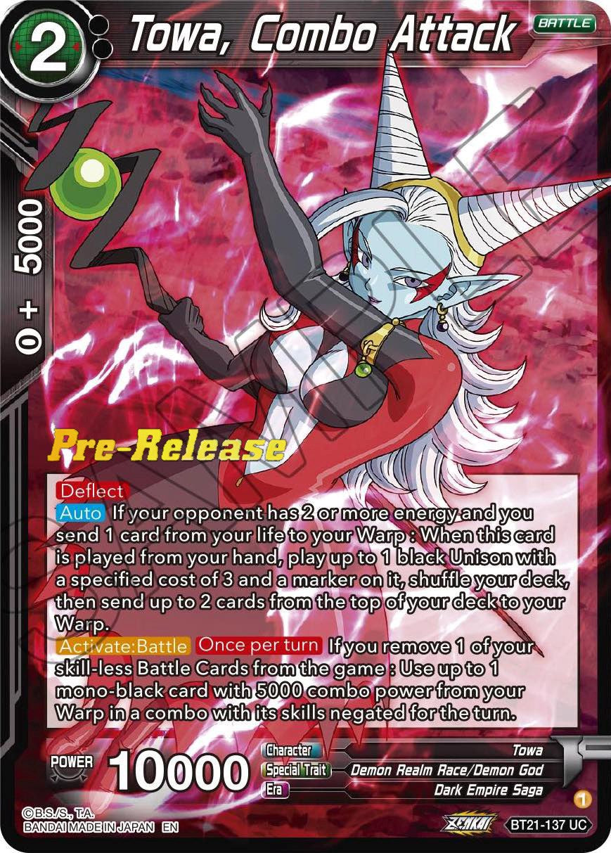 Towa, Combo Attack (BT21-137) [Wild Resurgence Pre-Release Cards] | Mindsight Gaming