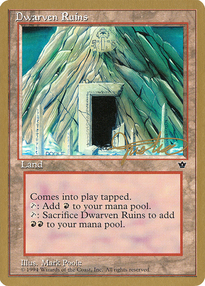 Dwarven Ruins (Mark Justice) [Pro Tour Collector Set] | Mindsight Gaming