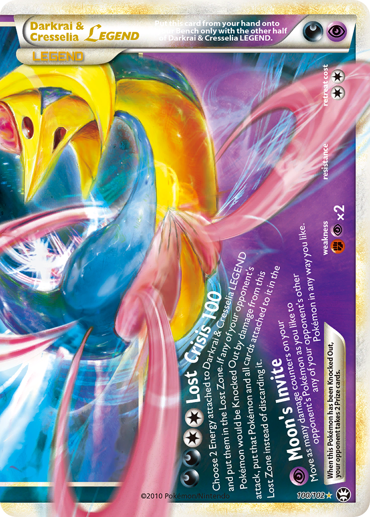 Darkrai & Cresselia LEGEND (100/102) [HeartGold & SoulSilver: Triumphant] | Mindsight Gaming