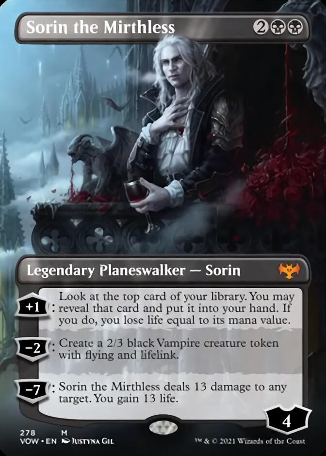 Sorin the Mirthless (Borderless) [Innistrad: Crimson Vow] | Mindsight Gaming