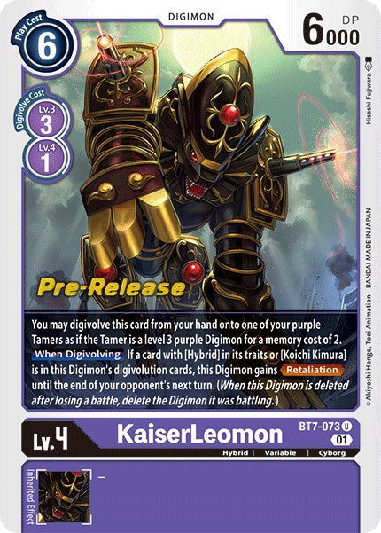KaiserLeomon [BT7-073] [Next Adventure Pre-Release Cards] | Mindsight Gaming
