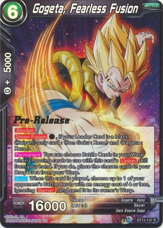 Gogeta, Fearless Fusion (BT12-137) [Vicious Rejuvenation Prerelease Promos] | Mindsight Gaming