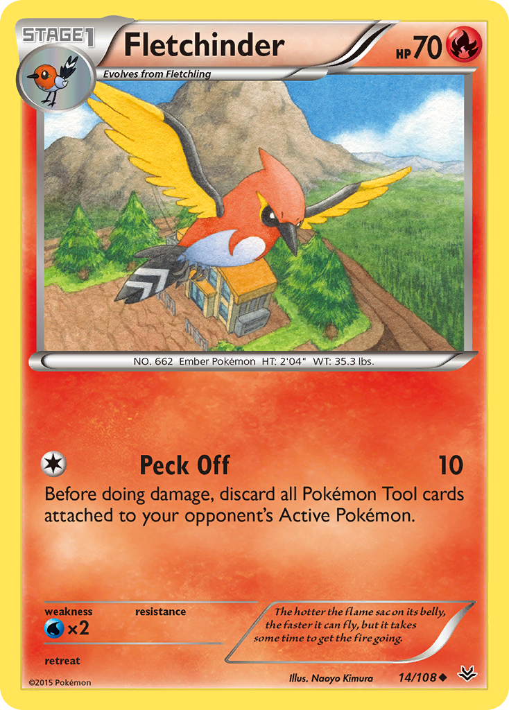 Fletchinder (14/108) [XY: Roaring Skies] | Mindsight Gaming