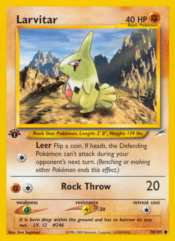 Larvitar (70/105) [Neo Destiny 1st Edition] | Mindsight Gaming