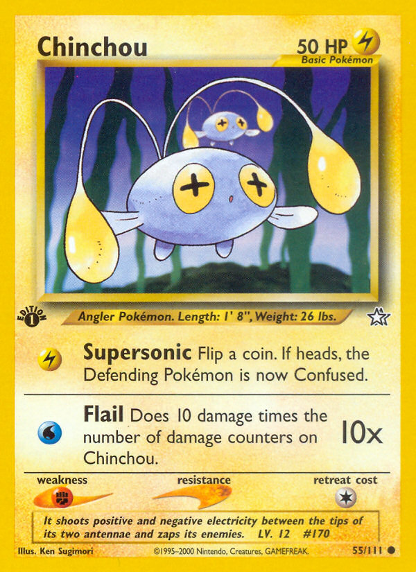 Chinchou (55/111) [Neo Genesis 1st Edition] | Mindsight Gaming