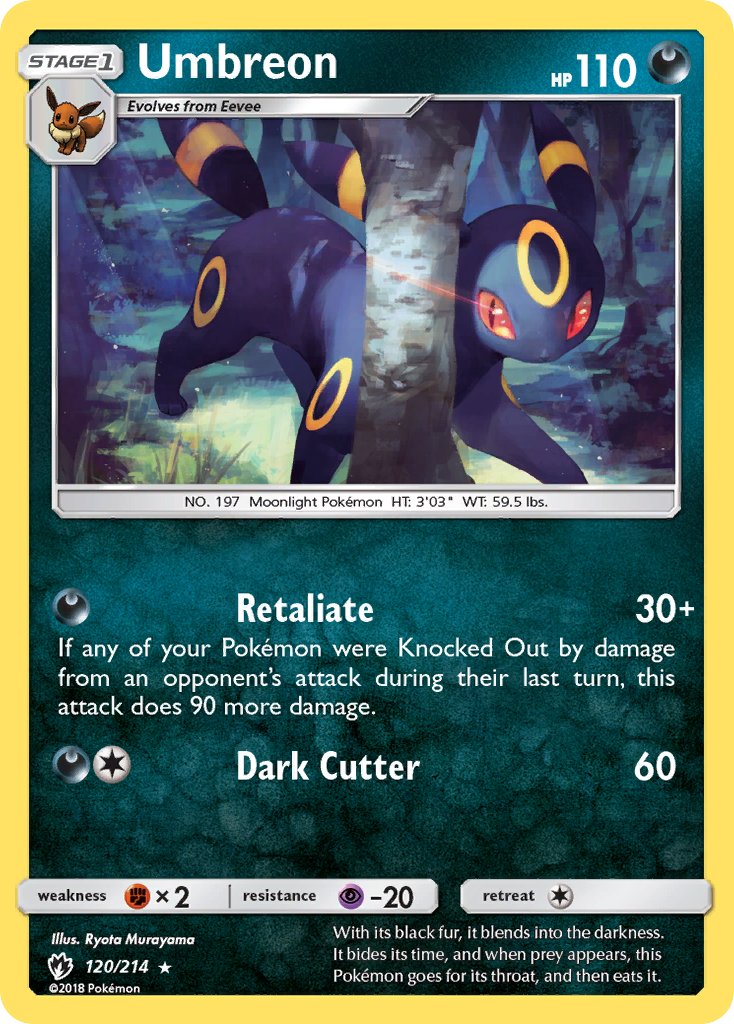 Umbreon (120/214) (Cosmos Holo) (Blister Exclusive) [Sun & Moon: Lost Thunder] | Mindsight Gaming