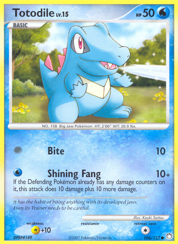 Totodile (106/123) [Diamond & Pearl: Mysterious Treasures] | Mindsight Gaming