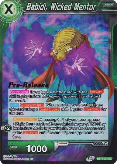 Babidi, Wicked Mentor (BT14-064) [Cross Spirits Prerelease Promos] | Mindsight Gaming