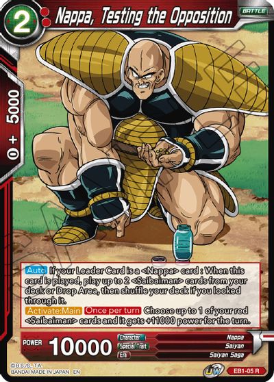 Nappa, Testing the Opposition (EB1-05) [Battle Evolution Booster] | Mindsight Gaming