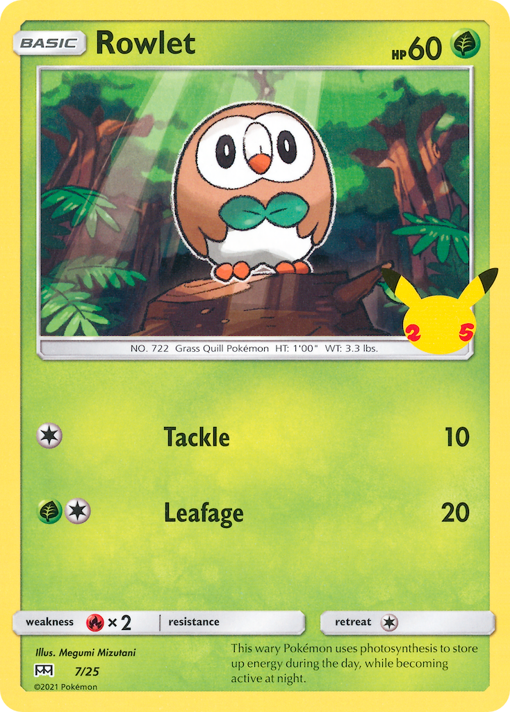 Rowlet (7/25) [McDonald's 25th Anniversary] | Mindsight Gaming