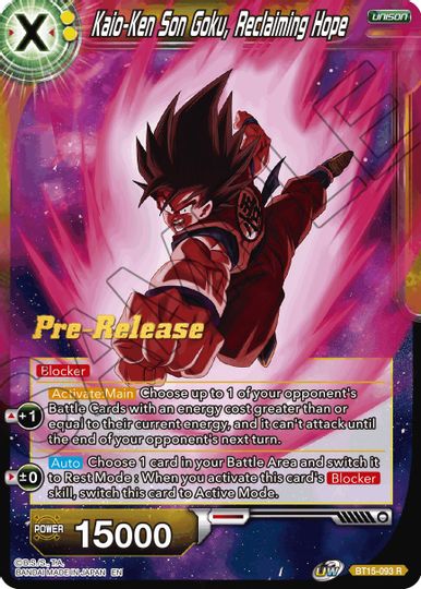 Kaio-Ken Son Goku, Reclaiming Hope (BT15-093) [Saiyan Showdown Prerelease Promos] | Mindsight Gaming