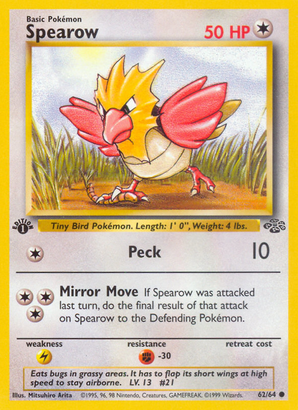 Spearow (62/64) [Jungle 1st Edition] | Mindsight Gaming