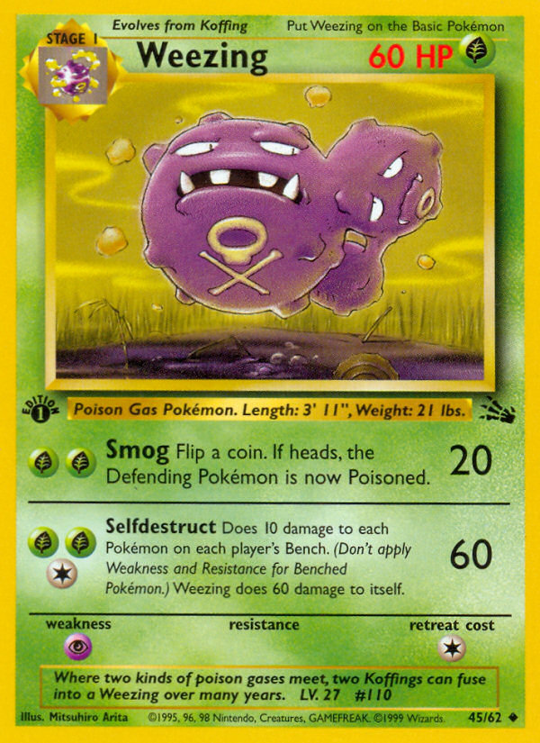 Weezing (45/62) [Fossil 1st Edition] | Mindsight Gaming