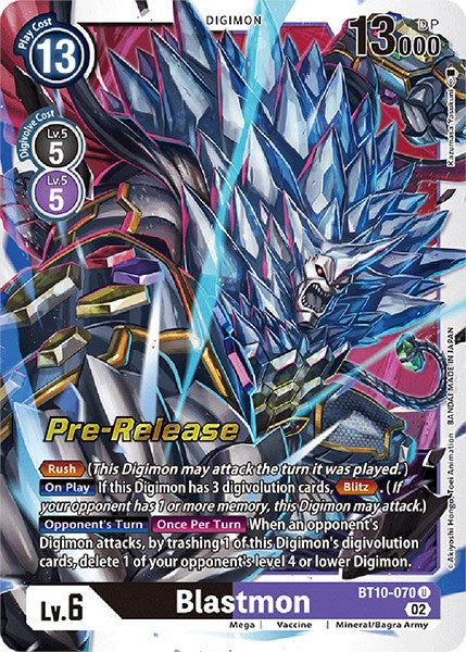 Blastmon [BT10-070] [Xros Encounter Pre-Release Cards] | Mindsight Gaming